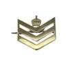 Picture of Brass Chevrons with Shanks - Staff Sergeant - Tudor Crown