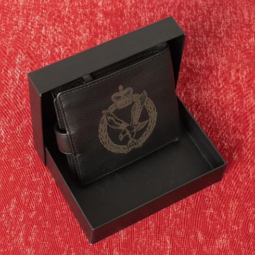 Picture of Black Leather Wallet - AAC Cap Badge