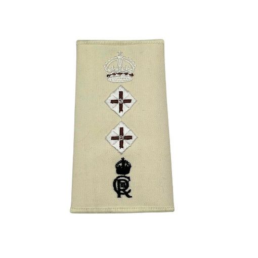 Picture of The Army Air Corps Rank slide - Parchment - Overlocked - Colonel - Black CIIIR Title with White Emb - Tudor Crown