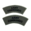 Picture of Army Commando Shoulder Title - Black on Olive    